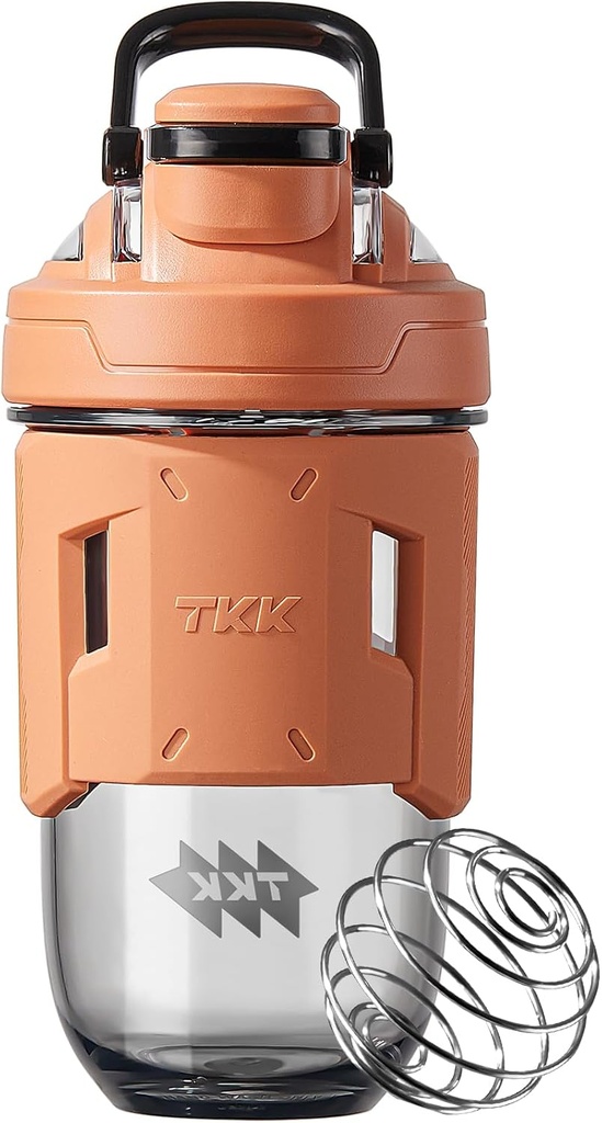 TKK 24oz Protein Shaker Bottle mit Blending Ball, BPA Free Tritan Plastic, Leak-Proof, One-Touch Lid, Non-Slip Grip, Sport & Fitness-Nutzung
