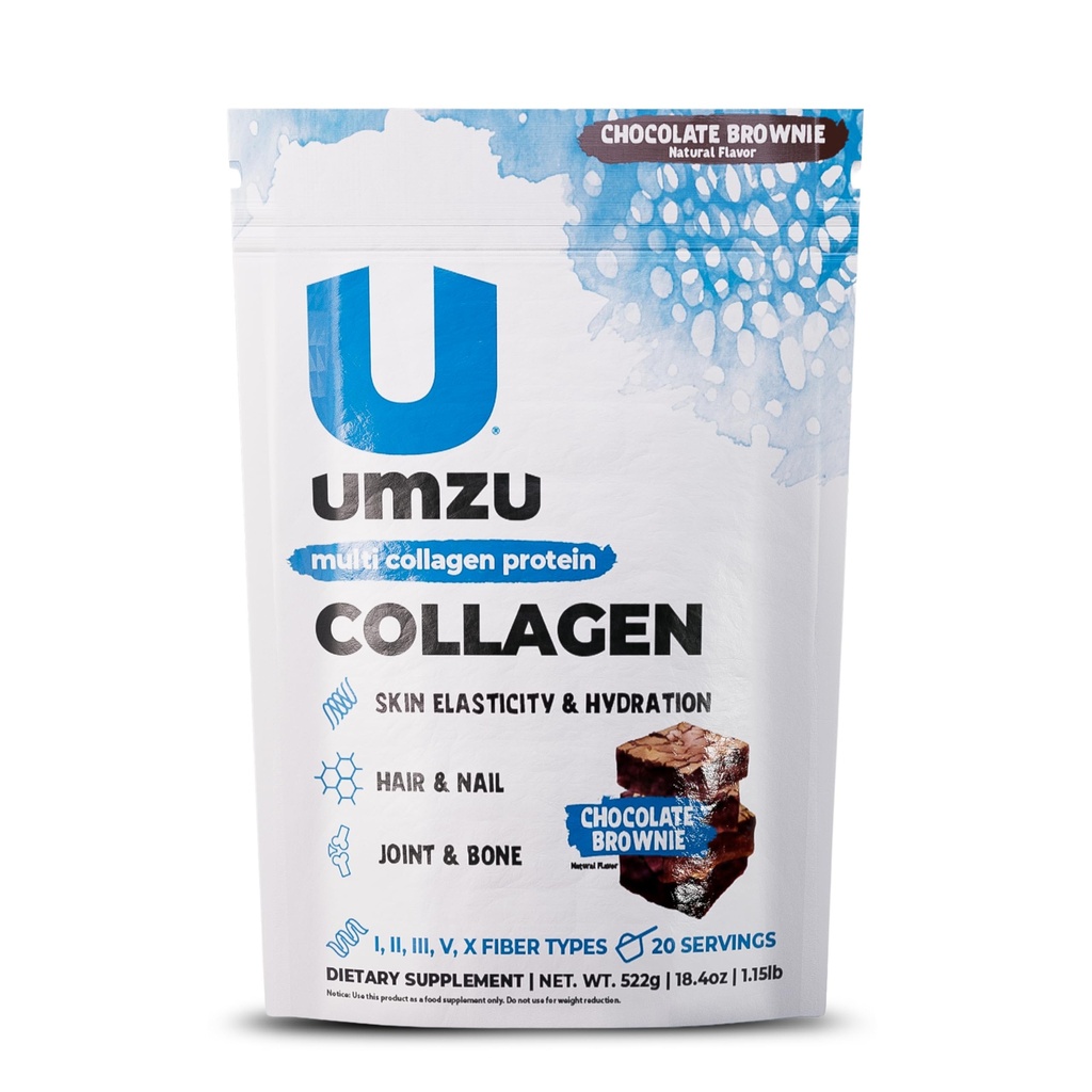 UMZU ZuCollagen Hydrolysiertes Proteinpulver | 5 Collagen Peptide Typen für gesundes Haar, Haut, Nägel, Gelenke & Gut | Niedrige Kalorien, High Protein (20g Protein per Serving | Chocolate)