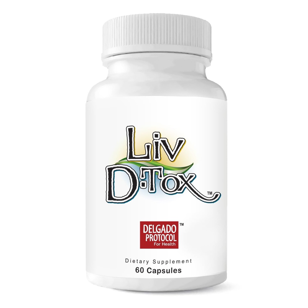 Liv D-Tox - 60 Kapseln - Leber-Detox und saubere Unterstützung Gesundheit Ergänzung, mit Kurkuma-Root-Extrakt, Milch-Thristle und Spargel