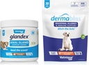 Vetnique Labs Dermabliss Allergy Chews 30 Ct und Glandex Anal Gland Support Chews 60 Ct Bundle Dog Vitamine & Supplements, Anal Gland Dog Treats with Probiotics, Hundeallergiker Hautbehandlung Weiche Kaue
