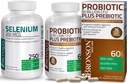 Bronson Probiotic 50 Billion CFU + Präbiotisch mit Apfel-Polyphenolen & Ananas-Fruchtextrakt + Selenium 200 Mcg für Immunsystem, Schilddrüse, Prostata und Herzgesundheit
