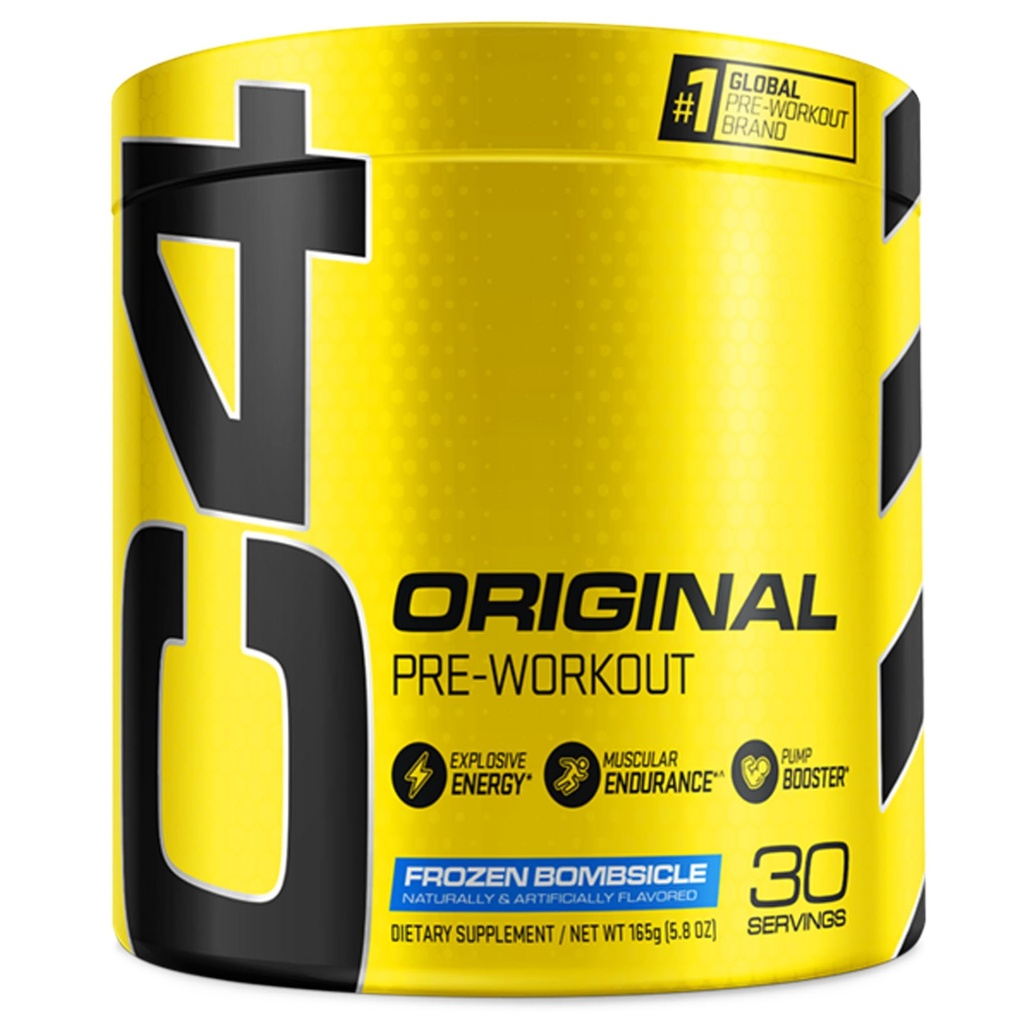 Cellucor C4 Original Pre Workout Powder Frozen Bombsicle Sugar Free Preworkout Energy for Men & Women 150mg Caffeine + Beta Alanine + Creatine - 30 Servierungen (Packaging May Vary)