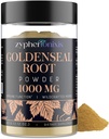 Goldenseal Wurzel-Pulver Bio 1000 mg - Goldenseal Pulver-Ergänzung für Immun & Gut, reine und natürliche Kräuter Goldenseal-Ergänzung, Glutenfrei - 60 Servierungen(1 Flasche)