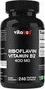 Vitamin B2 (Riboflavin) 400 mg 240 Vegetarische Kapseln - Unterstützung Cellular Energy und Red Blood Cell Production