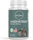 Magnesium Glycinat 200 mg | Glutenfrei | Non-GMO | 60 Tabellen von Via Natura Organics