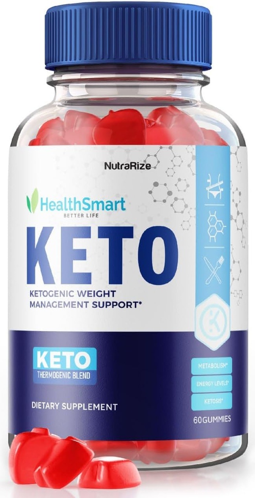 NutraRize HealthSmart Keto ACV Gummis für Fortgeschrittene Gewichtsabnahme, maximale Kraftergänzung, Gomitas Bewertungen (60 Gummies)