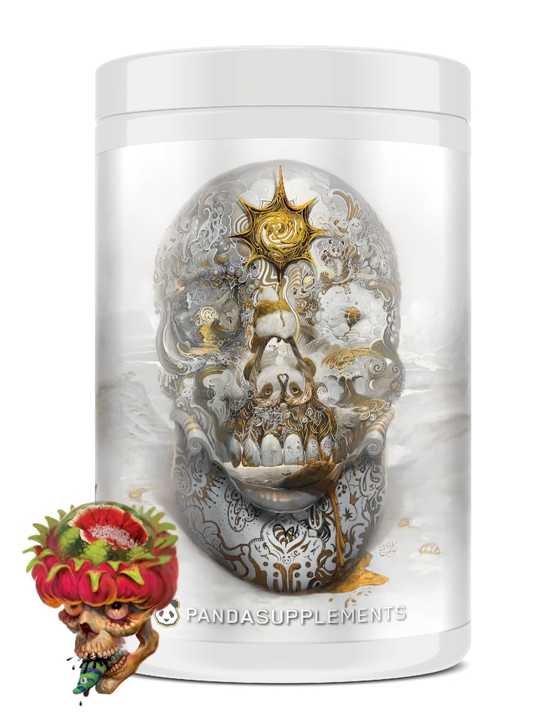 Underground Bio Labs/Panda Skull:Nootropic Pre-Workout,403mg Koffein, Tunnel Vision Focus,Pumpen, Unparalled Energy (40 Scoops) (Dragonfruit Watermelon Candy) Skull Crusher