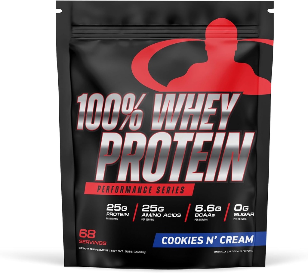 Goliath Labs 100% Whey Protein Powder Isolate/Blend | Fast-Absorbing Workout Ergänzungen für Männer und Frauen | 25g reines Protein und 5.5g BCAAs | 5 lbs, 68 Servierungen (5 LB, Cookies n Cream)
