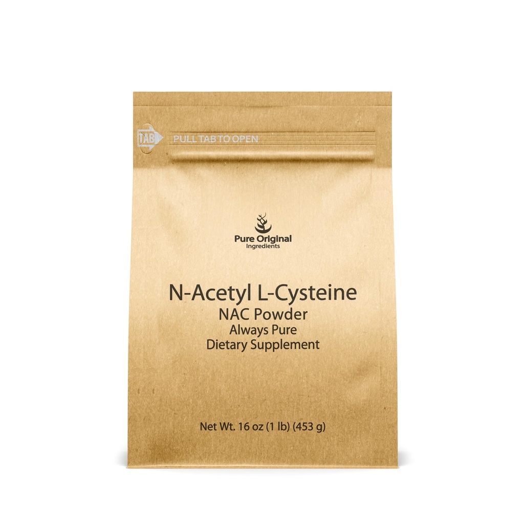 PURE ORIGINAL INGREDIENTS NAC N-Acetyl L-Cystein Pulver (1 lb) Lab Verifiziert, Immer rein, keine Füllstoffe