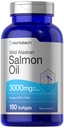 Horbäach Wild Alaskan Lachs Fischöl | 180 Softgel Kapseln | Glutenfrei, Non-GMO | Hohe Potenz | Hervorragende Quelle von Omega-3 Fettsäuren EPA und DHA