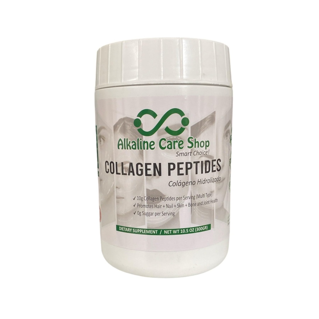 Alkaline Pflege |Hydrolysierte Collagen Peptide für Frauen & Männer |Multi-Typ Unflavored Collagen Powder Protein für Haar, Knochen, Haut, Nails & Joints | 10g Collagen Peptide per Serving | 10.5Oz (300g)
