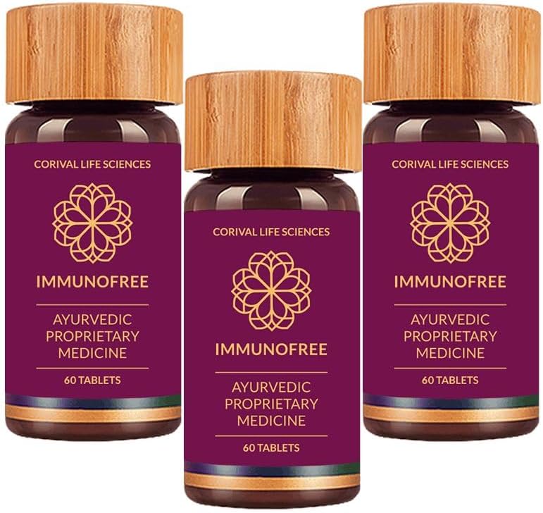 Biogetica Immunfreie Kräuterergänzung für Immununterstützung - Natürliche potente Mischung aus Tulsi, Kalmegh, Yashtimadhu & Giloy für Immune Boost - 100% Vegan - 60 Tabletten- Pack von 3
