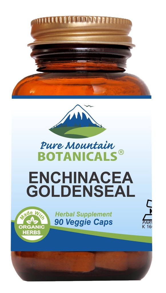 Echinacea Goldenseal Kapseln - Kosher Vegan Caps mit 450mg Organic Echinacea Goldenseal Complex