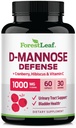 ForestLeaf D Mannose 1000mg Kapseln - D-Mannose mit Cranberry, Hibiscus & VIT C, Urinary Tract Health for Women and Men, Organic DMannose Pills for UTI, Urinary Health & Bladder Support 60 Kapseln