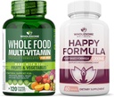 Ganzes Wellness Ganzes Essen Multivitamin für Männer - Natürliche Multi Vitamine, Mineralien, Bio-Extrakte Happy Formula Natural Relief Supplement Bundle