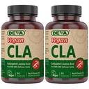 DEVA Vegan Vitamine Konjugierte Linolsäure (CLA), aus Non-GMO Safflower Oil, 90 Kapseln, 1-Pack