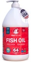Fischöl für Hunde - Gesunde Haut & Coat, Lachs, Pollock, Alle natürlichen Ergänzung für Haustiere, Juckreiz Kratzige Allergie & Entzündung Verteidigung, Omega 3 EPA DHA, Gehirn & Herz Gesundheit, 64 oz