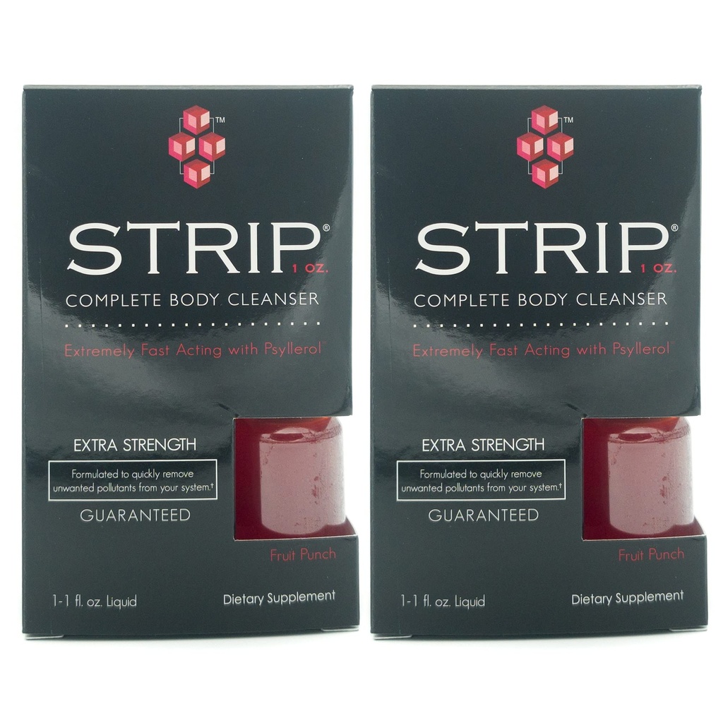 Wellgenix Strip Natural Detox Cleanser Fruit Punch Konzentrierte Extrastärke 1oz (2 Pack)