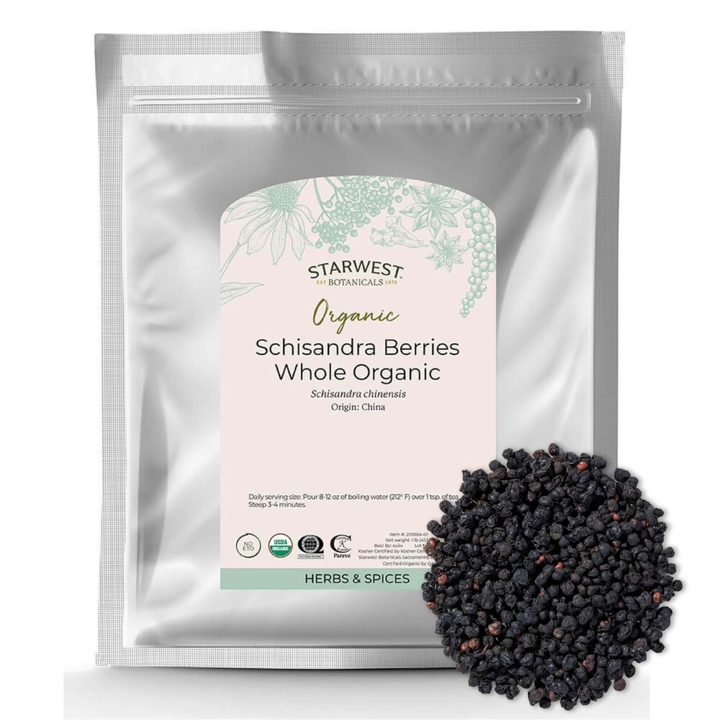 Starwest Botanicals Organic Schisandra Berry Whole, 1 Pfund