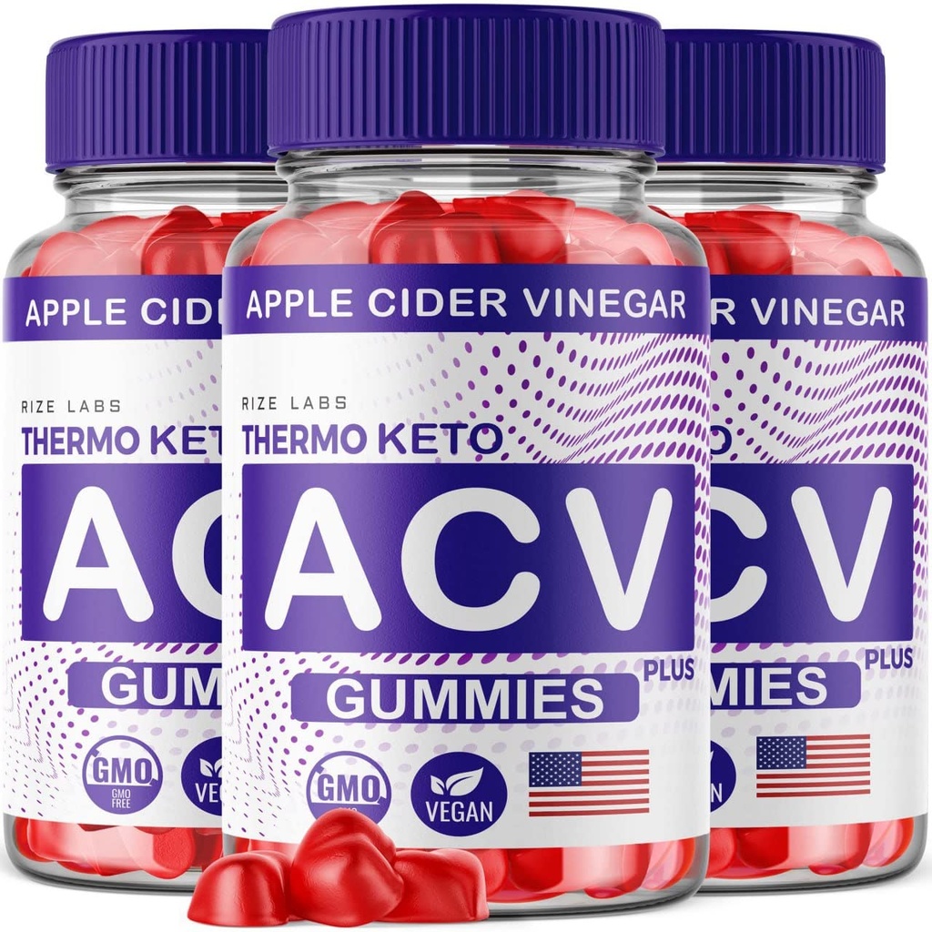 rize labs - Thermo Keto ACV Gummis für erweiterte Gewichtsverlust mit Apple Cider Essig, Beilage hilft bei der Reduzierung von Belly Fat, für extra Stärke (180 Gummis)