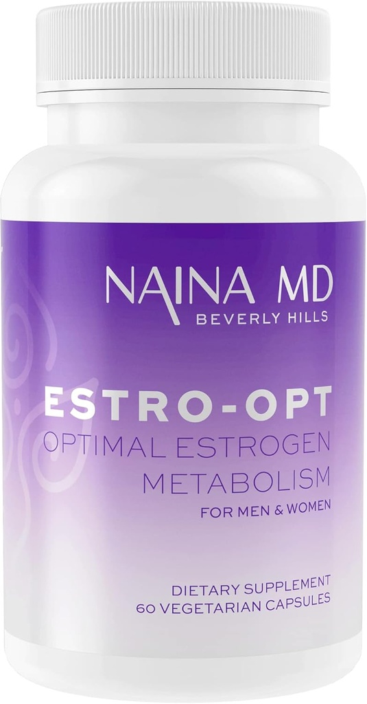 Estro-Opt Estrogen Blocker für Männer/Frauen, Teenager, unterstützt Hormonal Balance, PCOS & Menopause Symptome, Verbesserung Testosteron,Skin Probleme, IC3, DIM, w/BioPerine*
