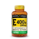 MASON NATURAL Vitamin E 180 mg (400 IU) - Antioxidans und essentielle Nährstoffe, Gesundes Immunsystem, Haut und Augen, Ganzkörperergänzung, 100 Softgels