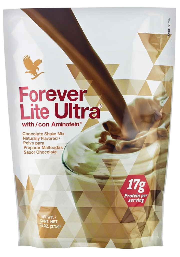 Forever Living - Lite Ultra Chocolate Protein Shake Mix mit Aminotein, Low Carb Drink für Lean Muscle Maß, 13,2 oz