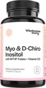 M-y-o in-os-itol & D-Chiro Inositol Kapseln mit MTHF, Folat, Vitamin D| Unterstützung für Ovarian Funktion, Hormon Balance, & Homocystein Ebenen | Fertilität Ergänzungen für Frauen | 40:1 Ratio