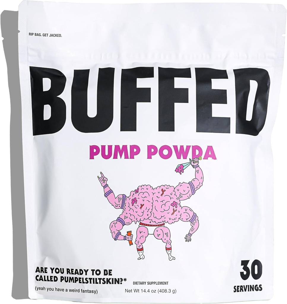 Pumpe POWDA Energie | Pre-Workout Pulver | L-Citrulline DL-Malat, Beta-Alanin, Betaine Anhydrous | Sauber, Gesunde Pre-Workout-Mix