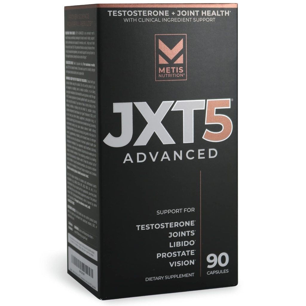JXT5 Joint Health - 5-in-1 Men's Health Supplement zu Libido, Prostata und Vision - Test Boost, Joint Support und Verbesserung der Energie (90 Kapseln)