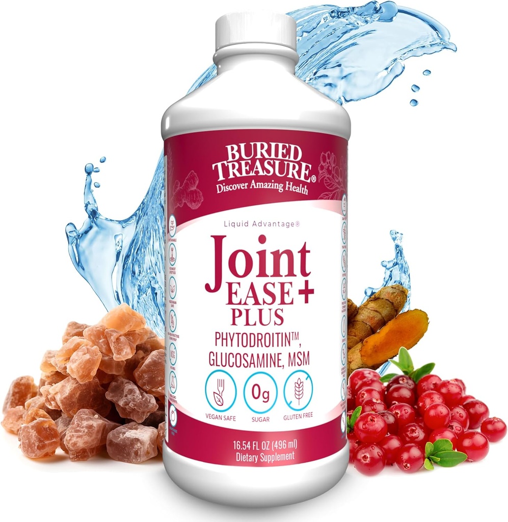 Buried Treasure Joint Ease Plus - 16 fl oz, Glucosamin Chondroitin mit MSM und Turmeric, Joint Support Supplement