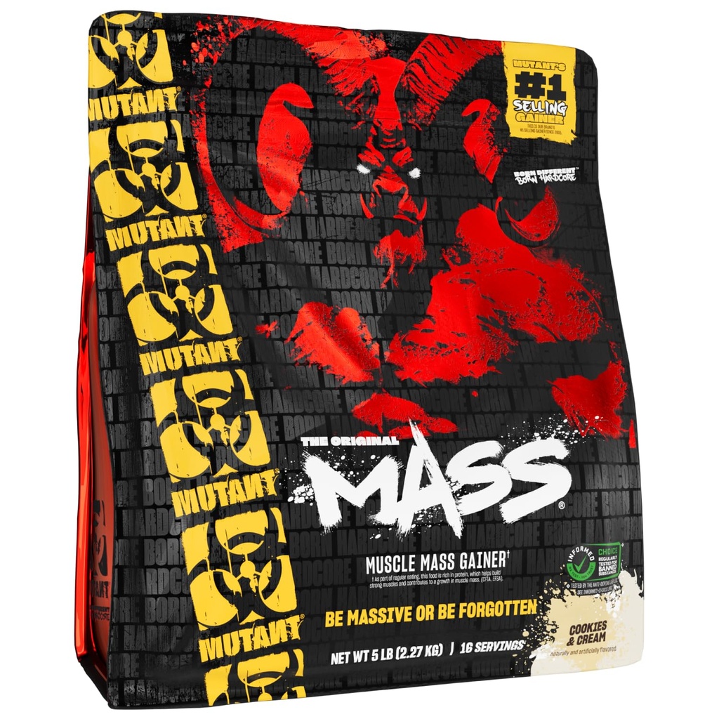 Mutant Maß | Weight Maß Gainer Protein Powder - hohe Calorie Protein Pulver für Massengewinn - Cookies und Creme - 5 Pfund