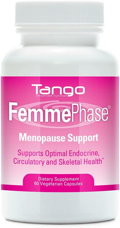 FemmePhase Advanced Menopause Support Formel: All-Natural Kräuter-Ergänzung für Hot Flashes, Cramps, Fatigue, Night Sweats und Mood Changes (60 Vegetarische Kapseln)