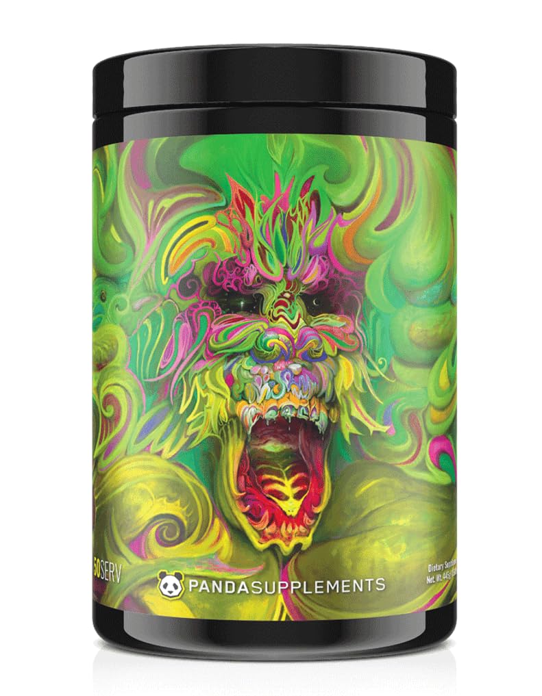 Underground Bio LabsTM Panda Supps: Rampage, Extreme Pre-Workout, High Stim, Maximale Pumpe, Fokus und Energie,(50 Servierungen) (Kiwi-Lychee-Pinapple Flavor AKA Goblin Juice)