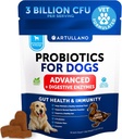Probiotika für Hunde - Unterstützung Gut Gesundheit, juckende Haut, Allergien, Immunität, Hefe Balance - Hundeprobiotika und Verdauungsenzyme mit Präbiotika - Reduzieren Sie Durchfall, Gas - 70 Probiotische Kauen für Hunde
