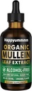 Mullein Tropfen für Lunge Cleanse,Vegan Mullein Blatt Extrakt Tinktur mit Chlorophyll, Support Immune,Respiratory - 4 fl oz (120 ml)