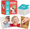80 Verb Karten mit Action Videos| Thick Action Verb Flash Karten für Speech Therapy| Verbs Flash Karten für Kleinkind Lernkarten Action Words| Bilder Karten für Sprachtherapie Spiele