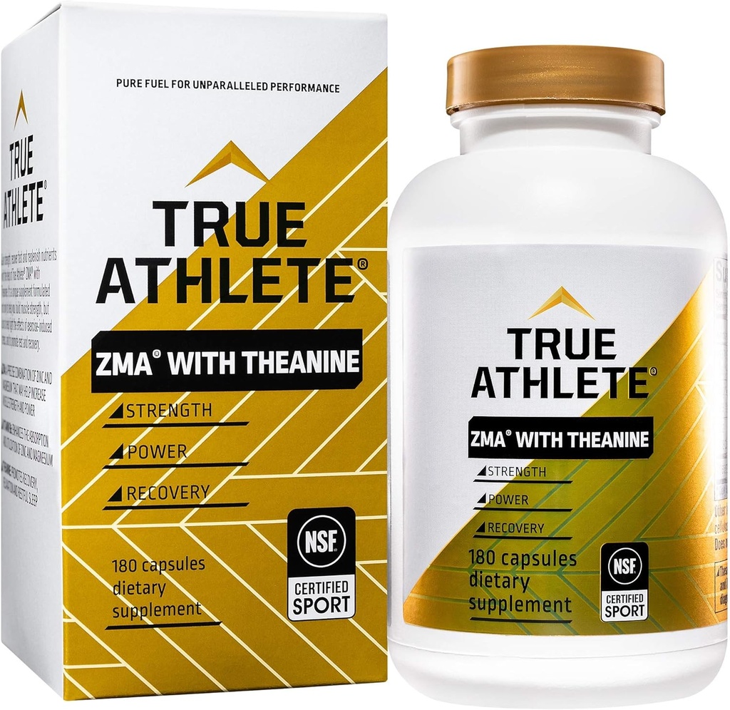 True Athlete ZMA mit Theanine ist für bessere Immunfunktion und Muskelreparatur konzipiert und unterstützt auch Energie-Metabolismus und bessere Schlaf Erholung. (180 Kapseln)