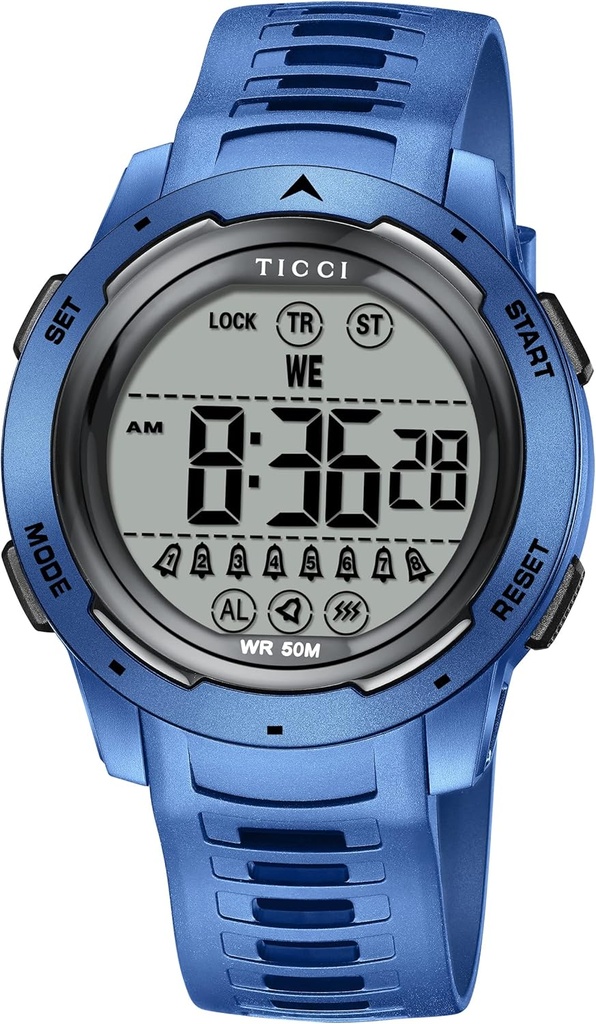 TICCI Männer Frauen Unisex 8 Alarm Vibrating Uhr Medikamente Vibra Alarm Pille Reminder Big Digits Wasserdicht