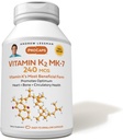 ANDREW LESSMAN Vitamin K2 MK7 240 mcg 60 Softgels - Essential for Healthy Calcium Utilization, fördert Optimum Skelett, Herz und Arterial Health. Keine Zusatzstoffe. Kleine leicht zu schlucken Softgels