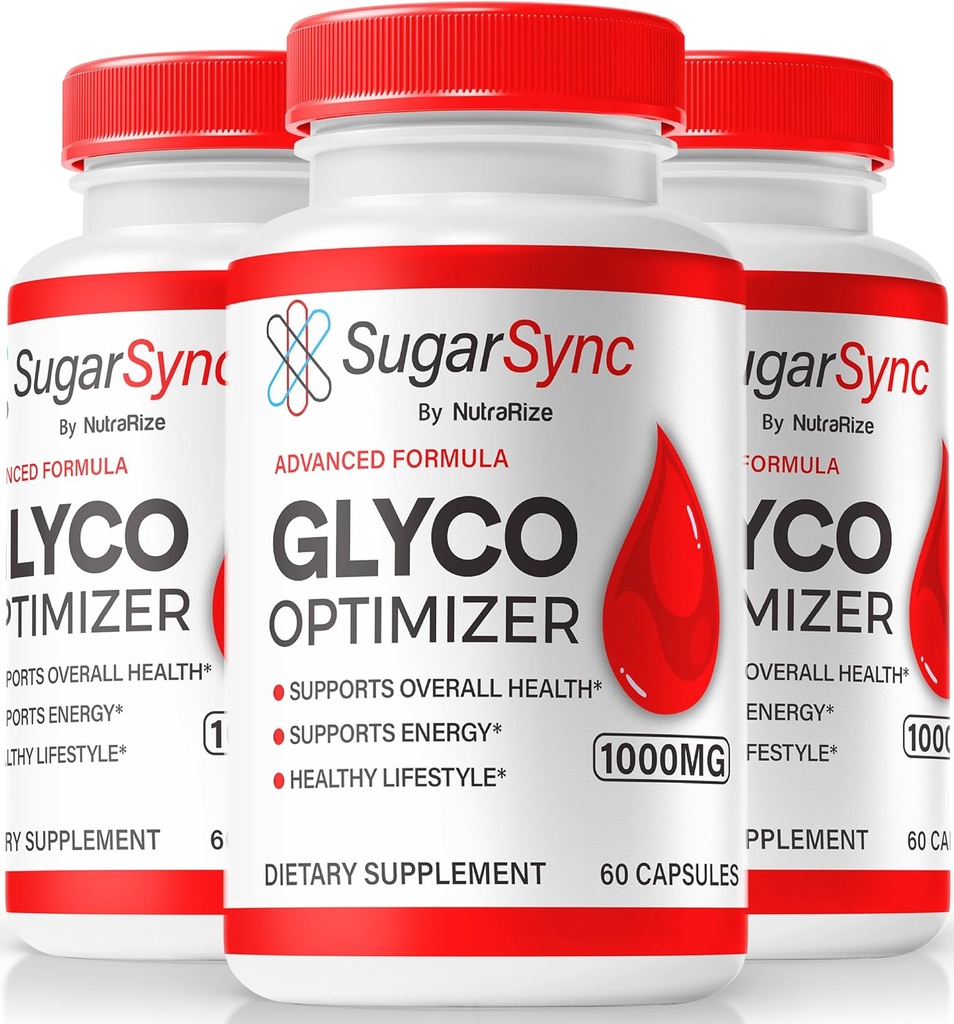 NutraRize (3 Pack) Zucker Sync Glyco Optimizer Kapseln, Offizielle ZuckerSync Glyco Optimiser, Zucker Sync Joint Optimizer, Zucker Sync Gluco Cleanse Detox Formula, SugarSync Glycol Bewertungen (180 Kapseln)