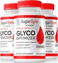 NutraRize (3 Pack) Zucker Sync Glyco Optimizer Kapseln, Offizielle ZuckerSync Glyco Optimiser, Zucker Sync Joint Optimizer, Zucker Sync Gluco Cleanse Detox Formula, SugarSync Glycol Bewertungen (180 Kapseln)