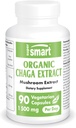SuperSmart Organic Chaga Extract 1500mg pro Tag (High Strength) - Wild & Hand gepflückt Chaga Pilze Supplement | Non-GMO & Gluten Free - 90 Vegetarische Kapseln