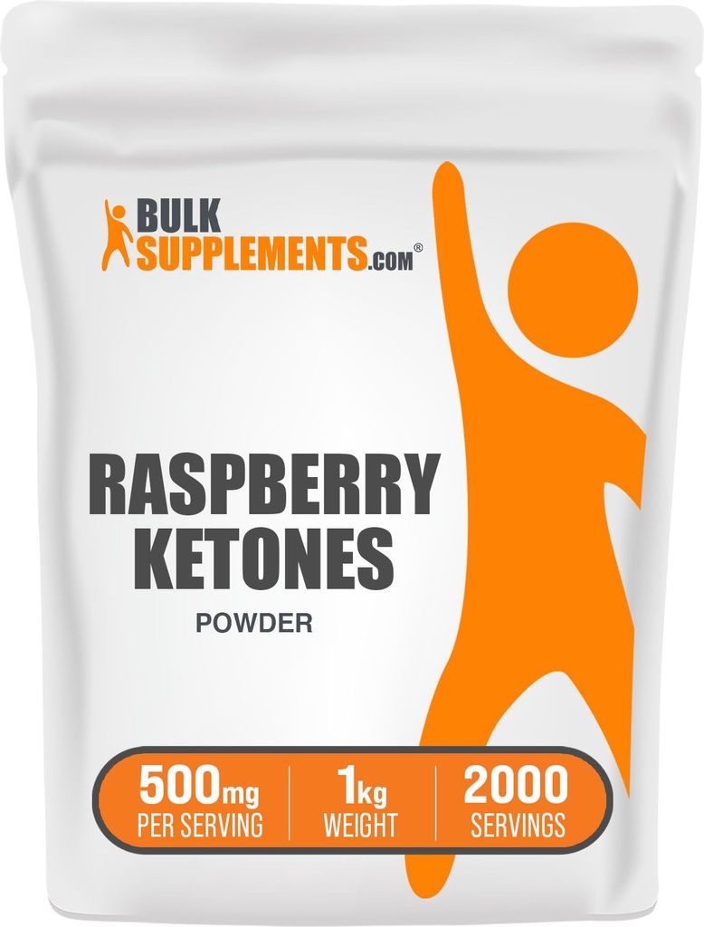 BulkSupplements.com Himbeere Ketone Pulver - Himbeere Ketone Beilage, Antioxidans Quelle - für Energieunterstützung, Glutenfrei, 500mg pro Servierung, 1kg (2.2 lbs) (Pack von 1)