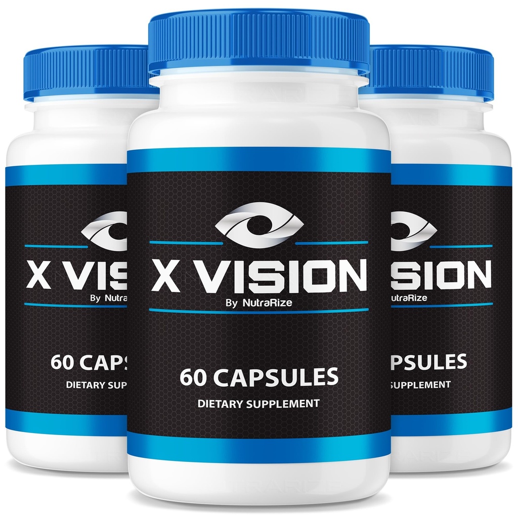 (3 Pack) X Vision Capsules - Official Formula Tablets For Overall Eye Health, XVision Optics Night Vision, All Natural Supplement To Protect Eyesight, Optical Vitamins Support Reviews (180 Capsules)