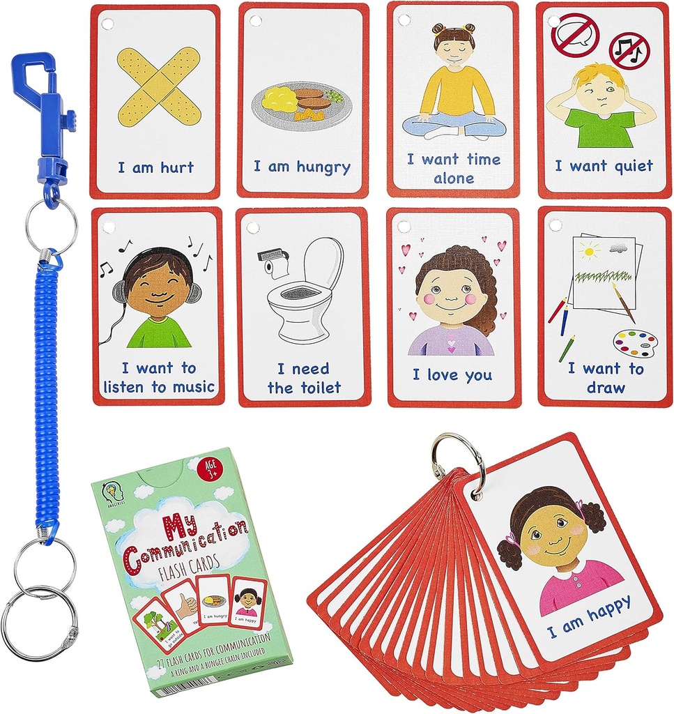 Spezielle Bedürfnisse Meine Kommunikationskarten für spezielle Ed, Sprachverzögerung nicht verbale Kinder und Erwachsene mit Autism 27 Flash-Karten für visuelle Hilfe oder Cue Cards