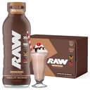 RAW Ready-to-Drink Protein Shake, Schokolade - RTD Protein Drinks mit Grass-Fed Whey Protein Isolate für Post-Workout - Zero-Sugar & Gluten-Free Meal Ersatz Getränke &amp; Frühstück Shake, 12 Fl Oz