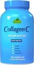 CollagenC - Collagen Hydrolysat Kapseln mit Biotin von Alfa Vitamins - Anti-Aging Nahrungsergänzungsmittel für Haut, Nägel und Haarverjüngung - Unterstützt Knochen & Muskel - Made in USA - 180 Kapseln