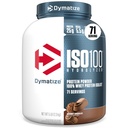 Dymatize ISO100 Whey Protein Pulver Isolieren, Gourmet Schokolade, 25g Protein, 5 Pfund, 5.5g BCAAs, Weniger als 120 Cal., Glutenfrei, 1g Fett, 1g Zucker, 2g Carb (71 Servierungen)