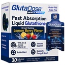 Flüssige Glutathion-Ergänzung, Zitronen-Beeren-Flaschen Acerola Energy Booster w/Zinc, Tägliche Vitamine & Minerals, Zero Sugar Formulation, Tägliche Auto-Immune Unterstützung für Erwachsene, 0.34 fl oz, Packung von 30